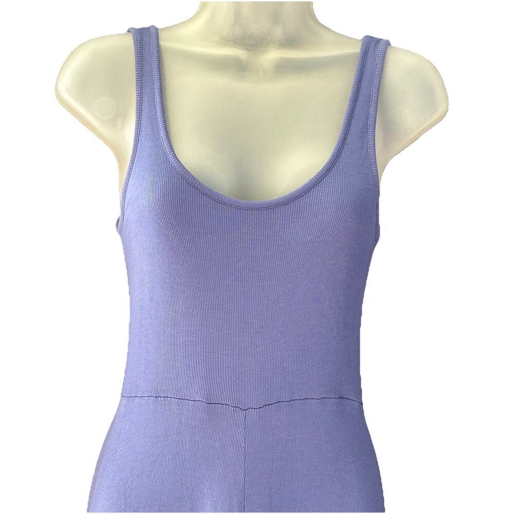 Marine Layer Lexi Soft Ribbed Fit & Flare Casual Midi Tank Dress Size XS Beach - Picture 3 of 10